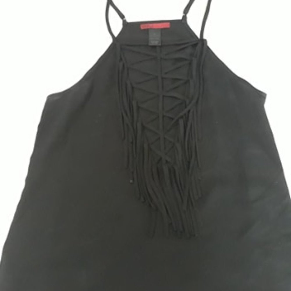 Halter top fringe blouse